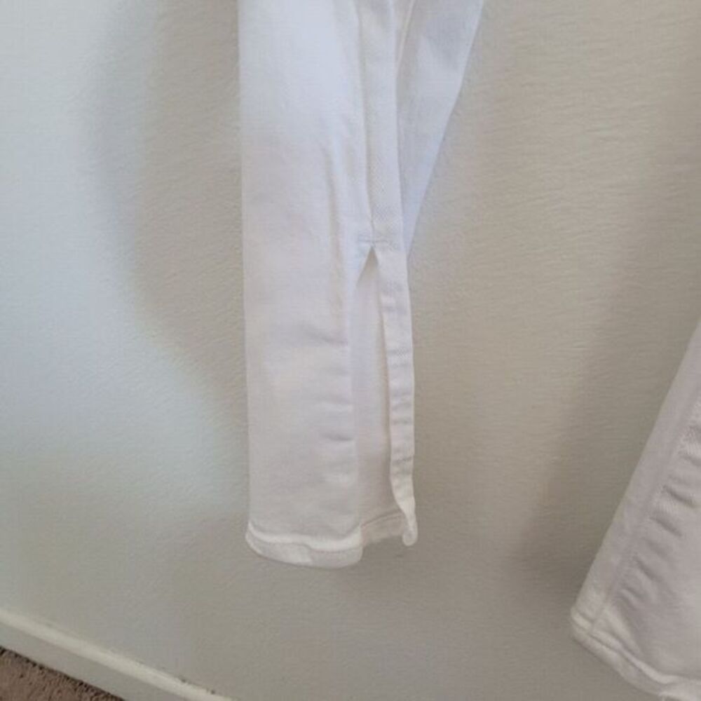 Good‎ American Good Boy Buttonfly Ripped Distressed Slit Jeans Sz 4 | 27 White - Picture 9 of 16